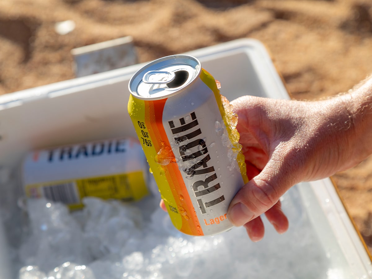 Crack open an ice cold beer by iconic aussie underwear brand tradie