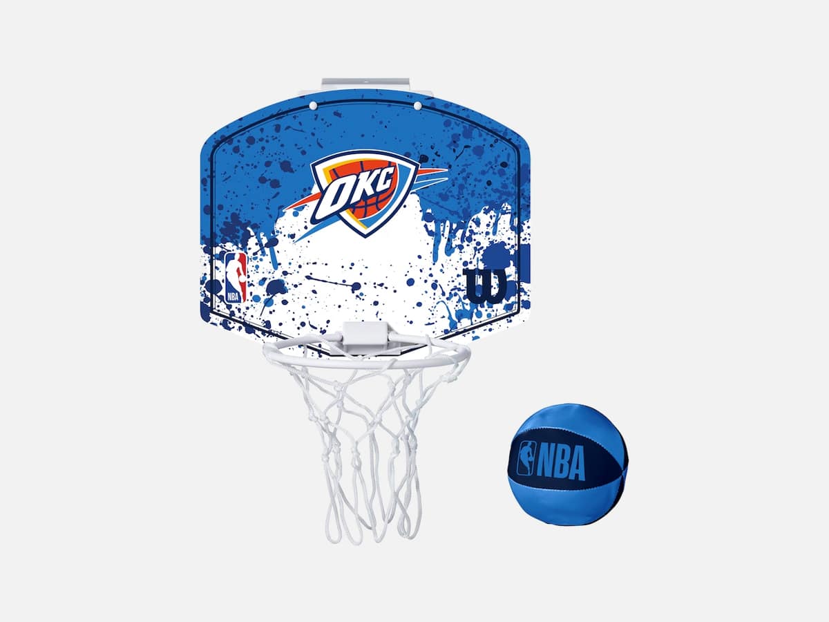 Product image of Oklahoma City Thunder Wilson NBA Team Mini Hoop with plain white background