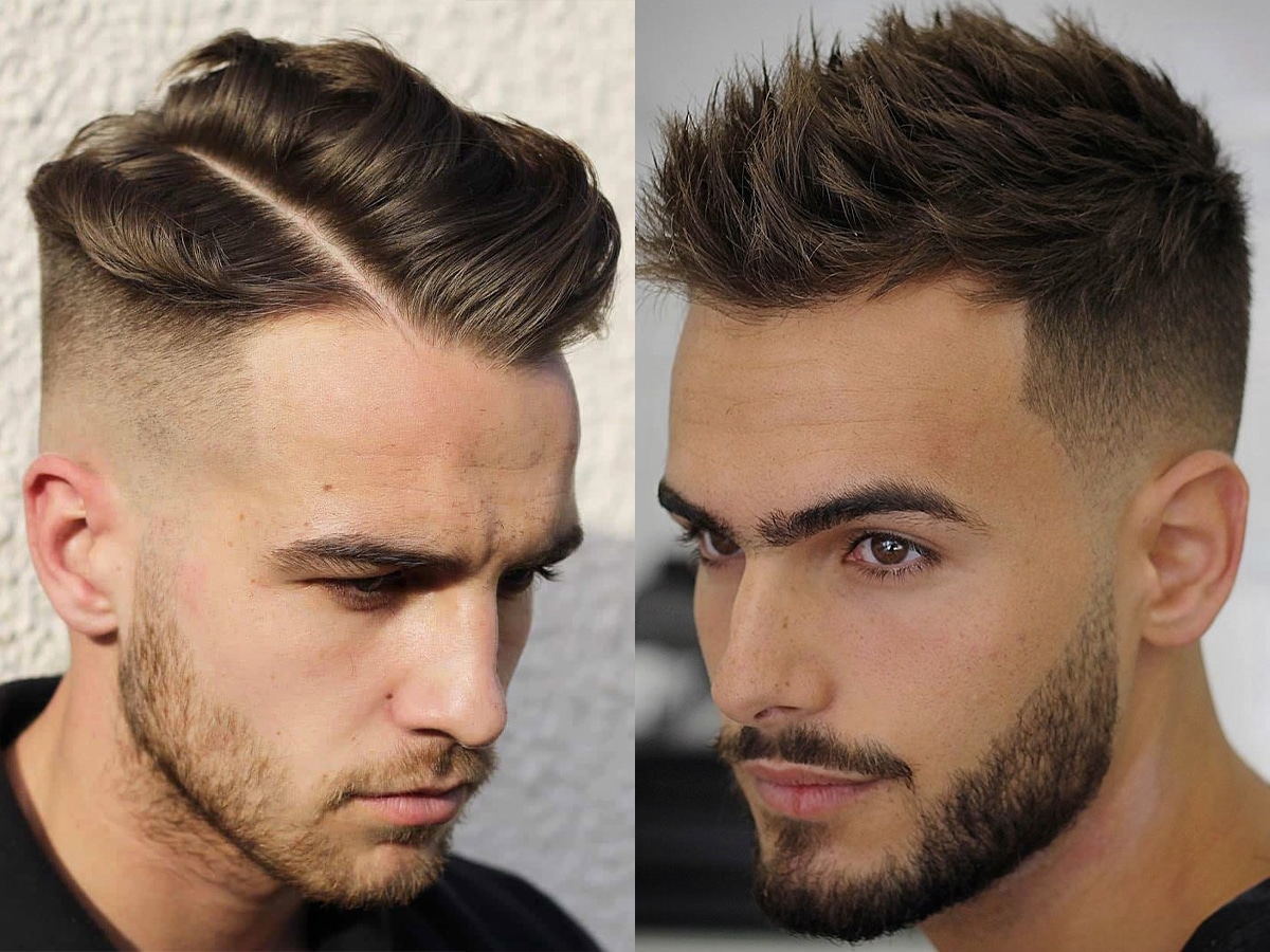 Collage of two images of men with Undercut Fade