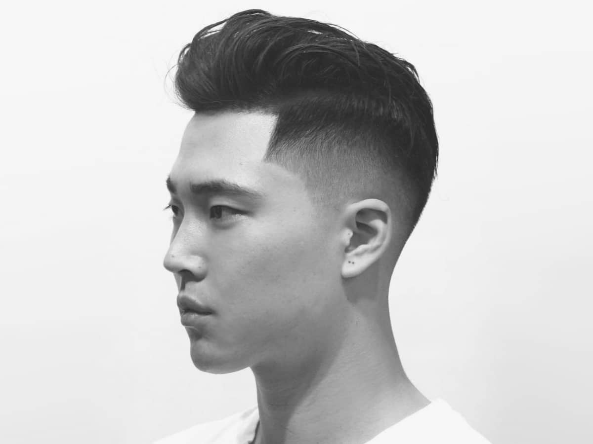 Close up of man with undercut