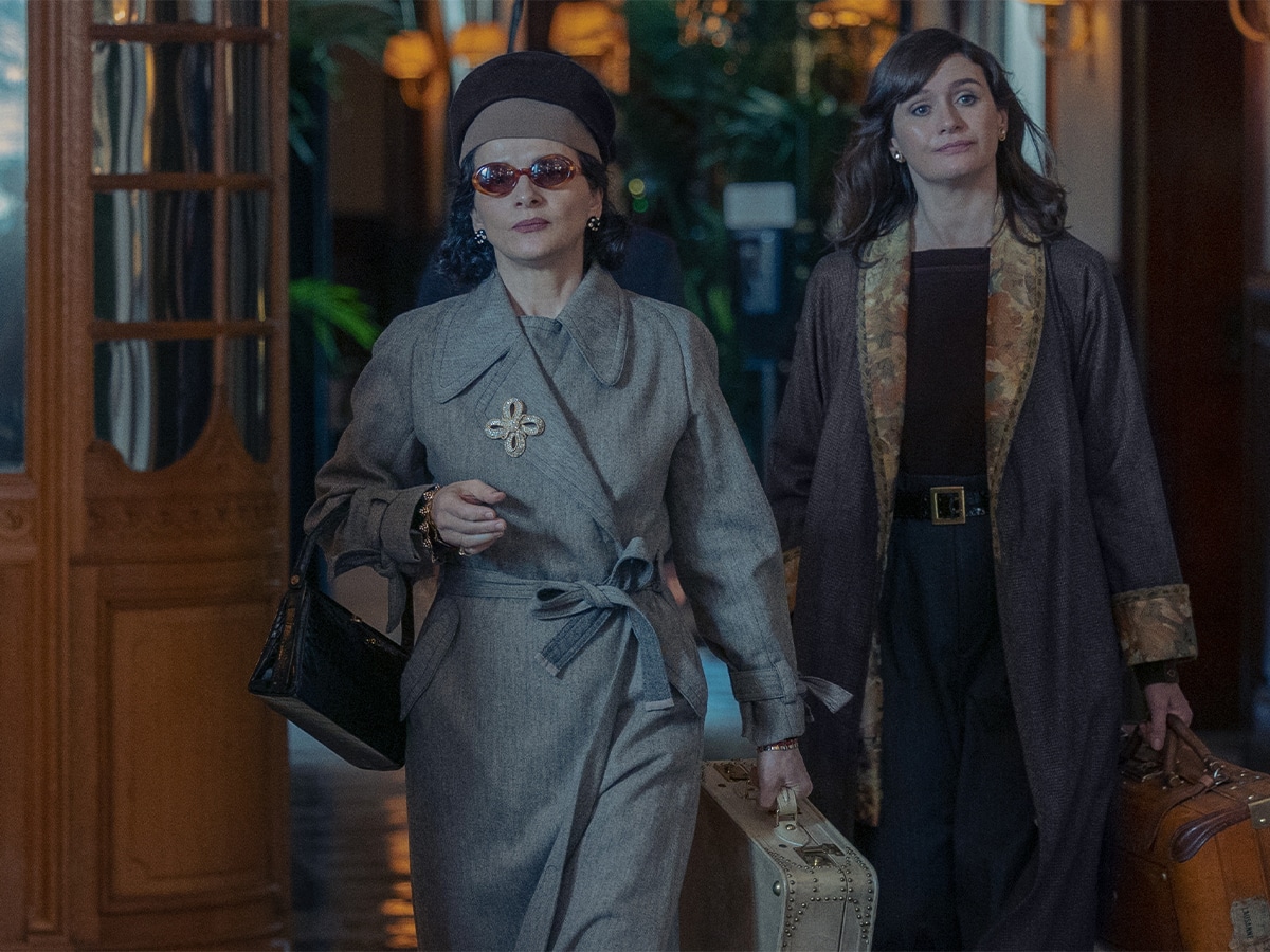 Juliette Binoche as Coco Chanel and Emily Mortimer as Elsa Lombardi