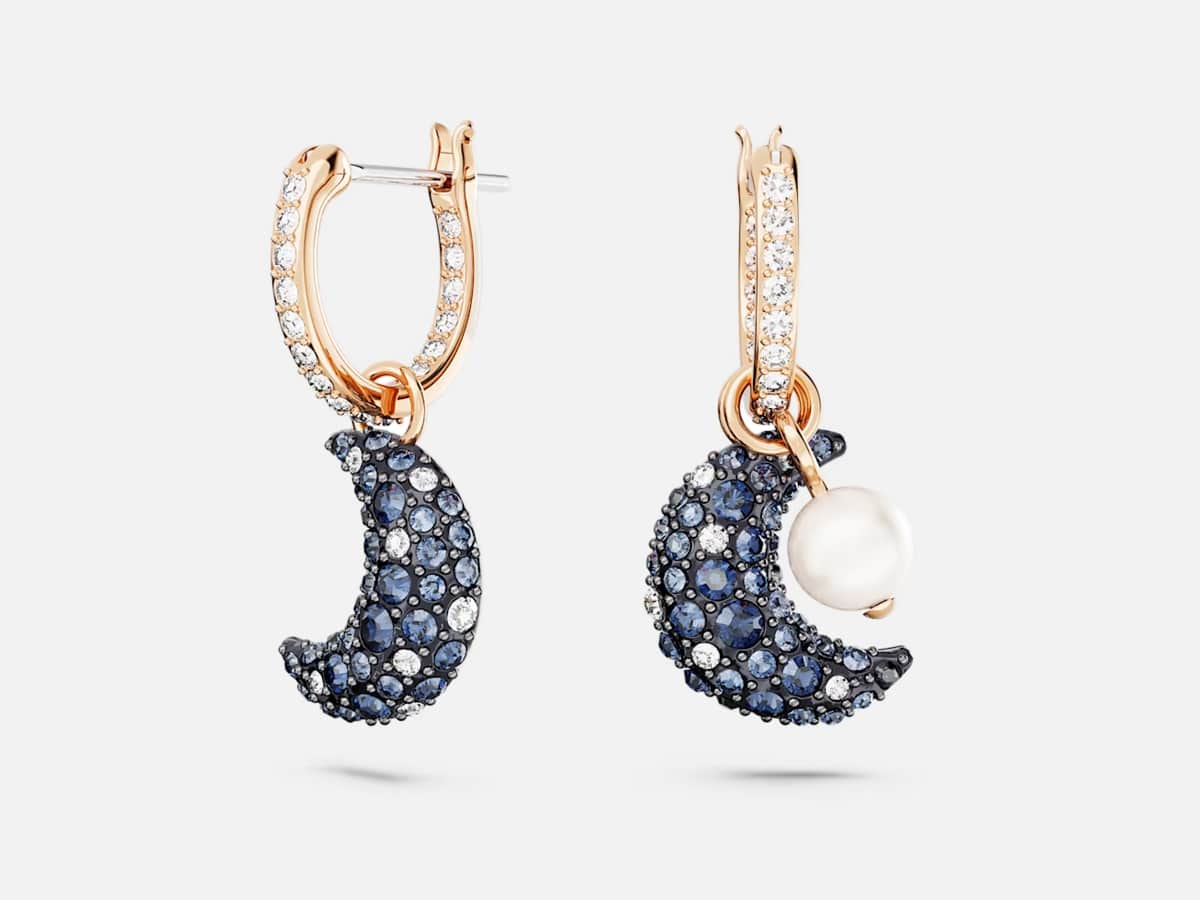 Product image of Swarovski Luna Drop Earrings with white background