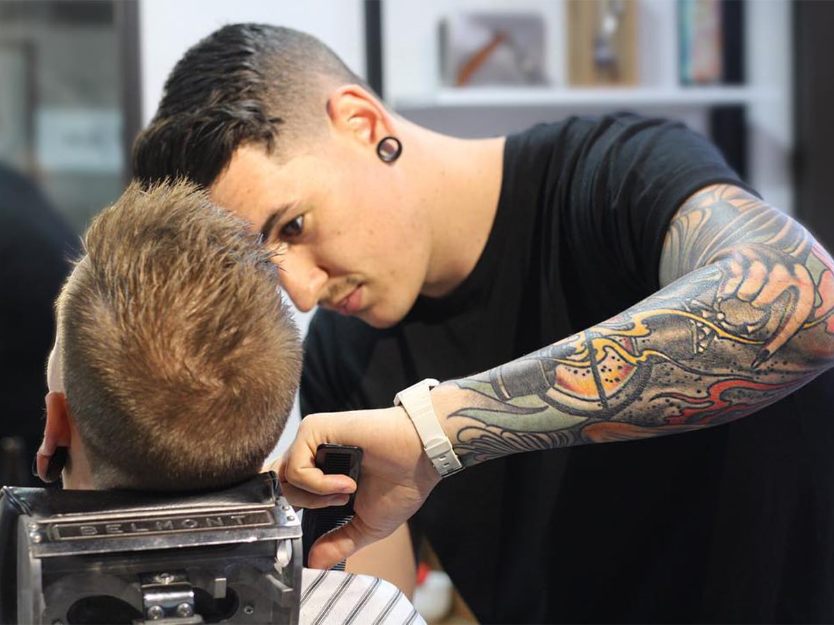 Best taper fade hairstyles - Author Nick Hall barbering in Brisbane | Image: Nick Hall