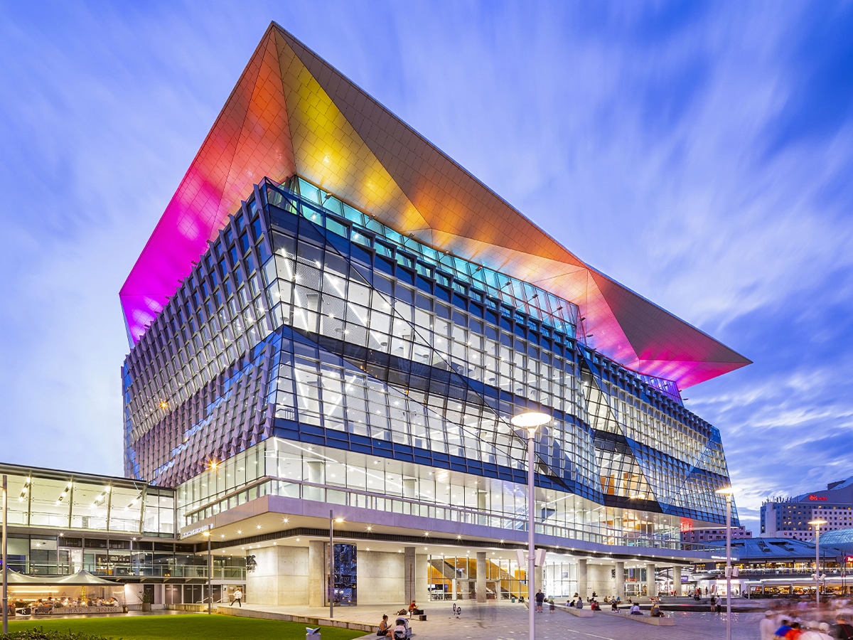 Outside view of ICC Sydney Convention and Exhibition Centre