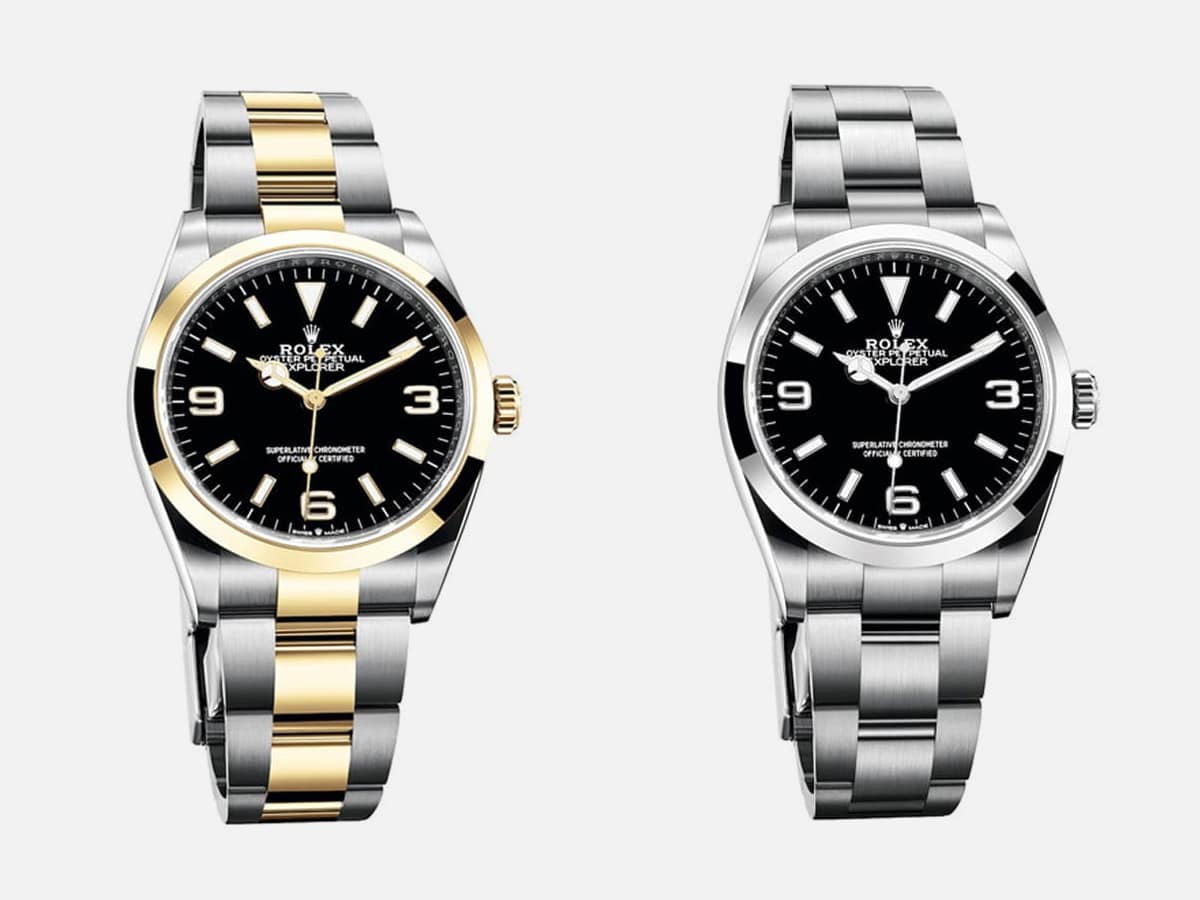 Two Rolex explorer oystersteel and yellow gold