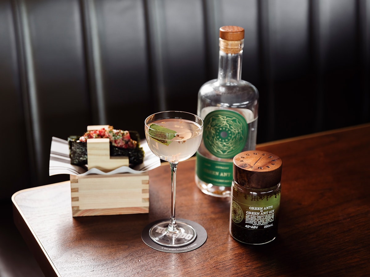 Seven seasons and barangaroo house launch green ant gin martini for australian gin week