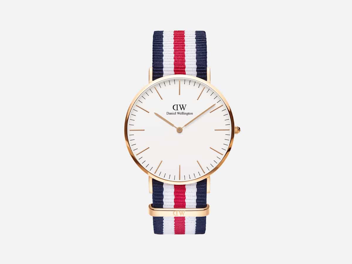 Product image of Classic 40 Canterbury Rose Gold White watch with plain white background