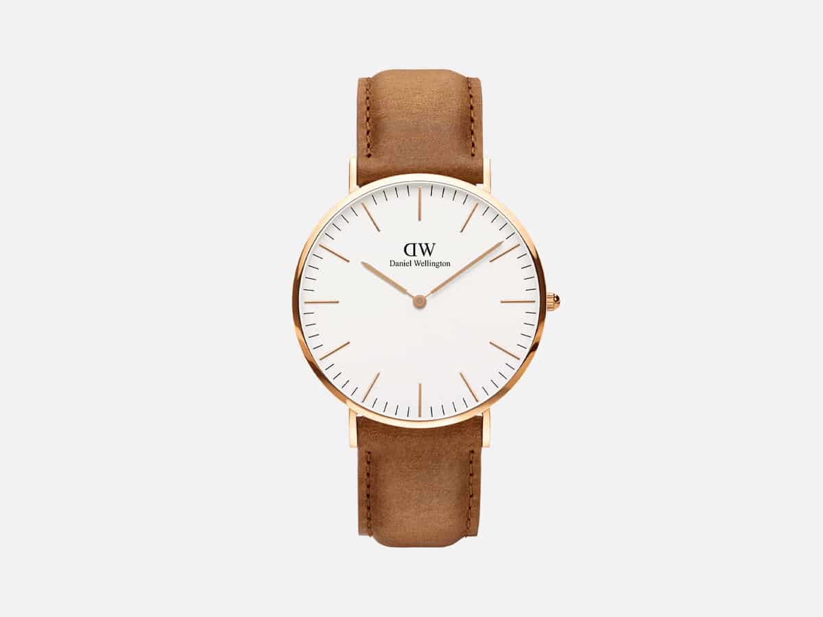 Product image of Classic 40 Durham Rose Gold White watch with plain white background