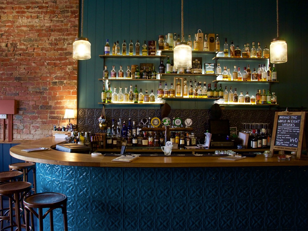 Interior of Buck Mulligan’s bar area