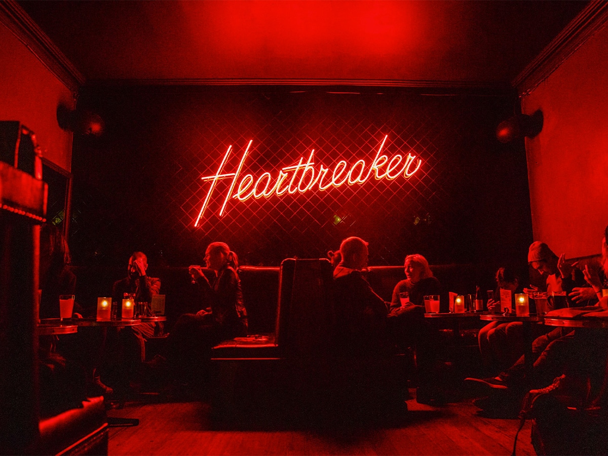 Interior of Heartbreaker with customers
