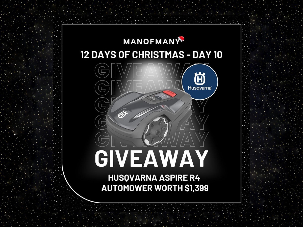 Man of Many 12 days of Christmas giveaways Day 10: Husqvarna Aspire R4 Automower | Image: Man of Many 