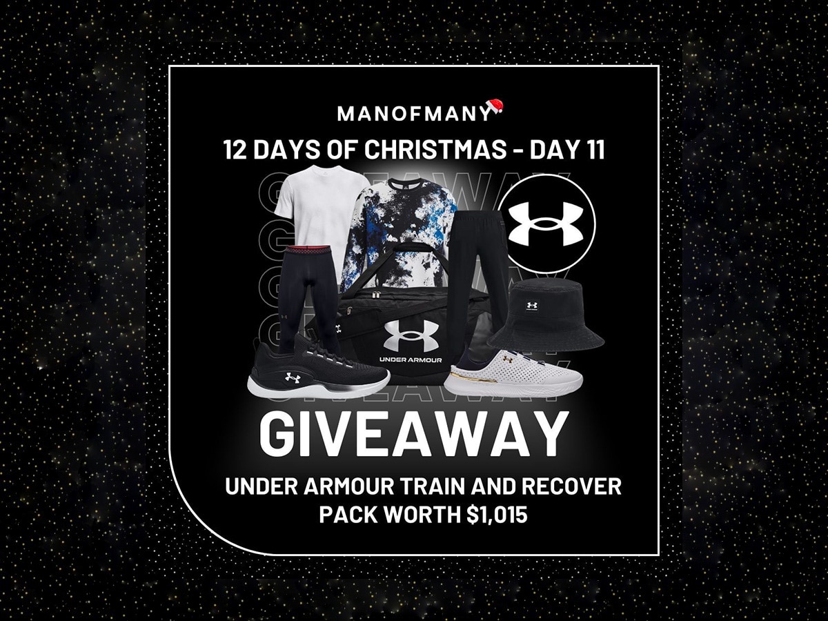 Man of Many 12 days of Christmas giveaways Day 11: Under Armour Train and Recover Pack | Image: Man of Many 