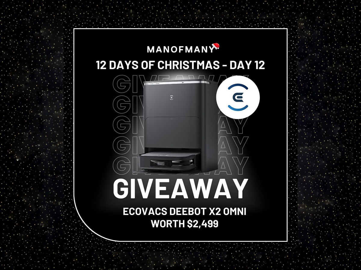 Man of Many 12 days of Christmas giveaways Day 12: Ecovacs Deebot X2 Omni Robot Vacuum | Image: Man of Many 