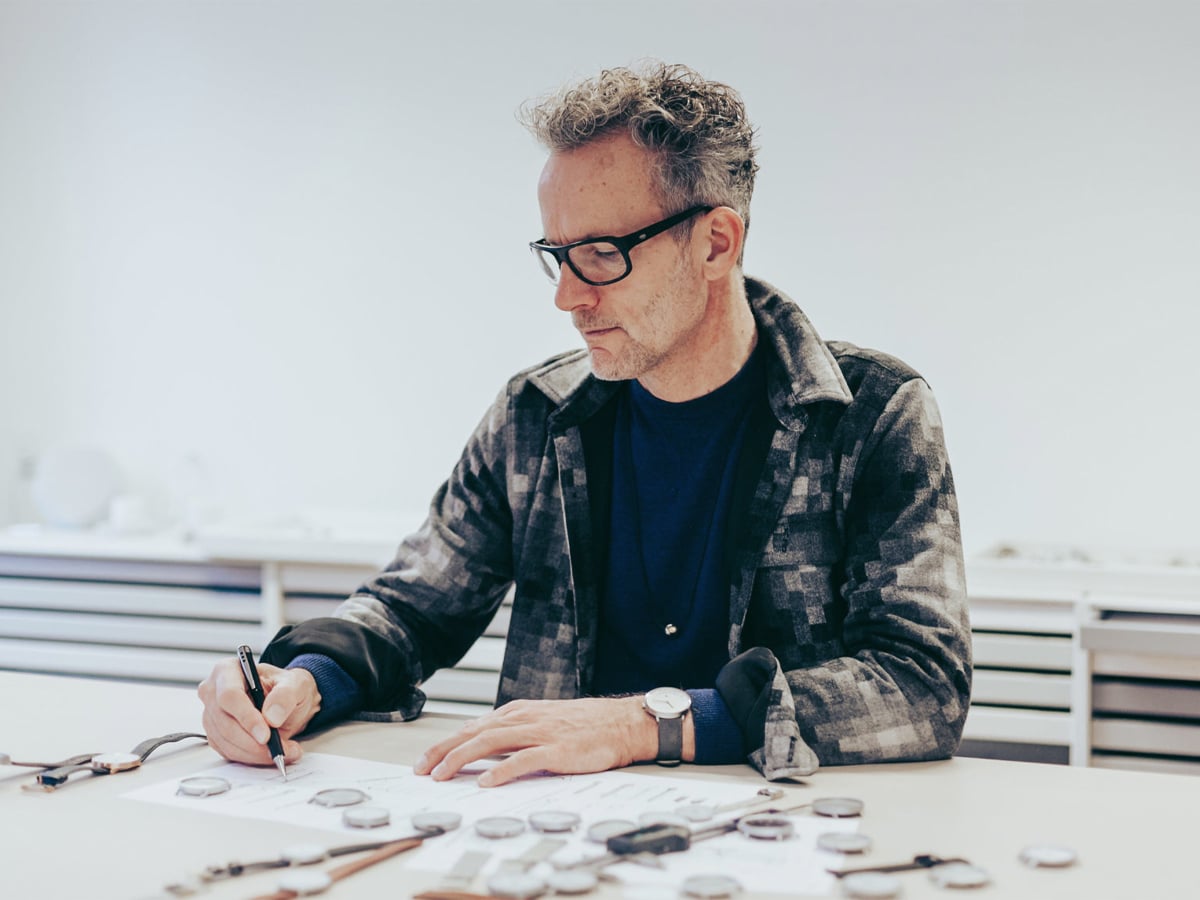 Award-winning Designer Jakob Wagner writing notes