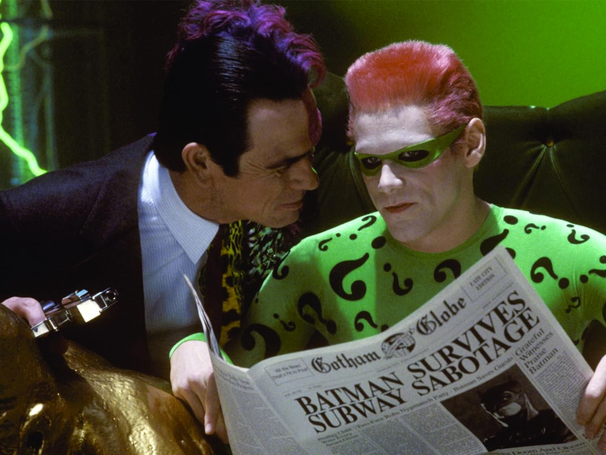 Val Kilmer and Jim Carrey in ‘Batman Forever’