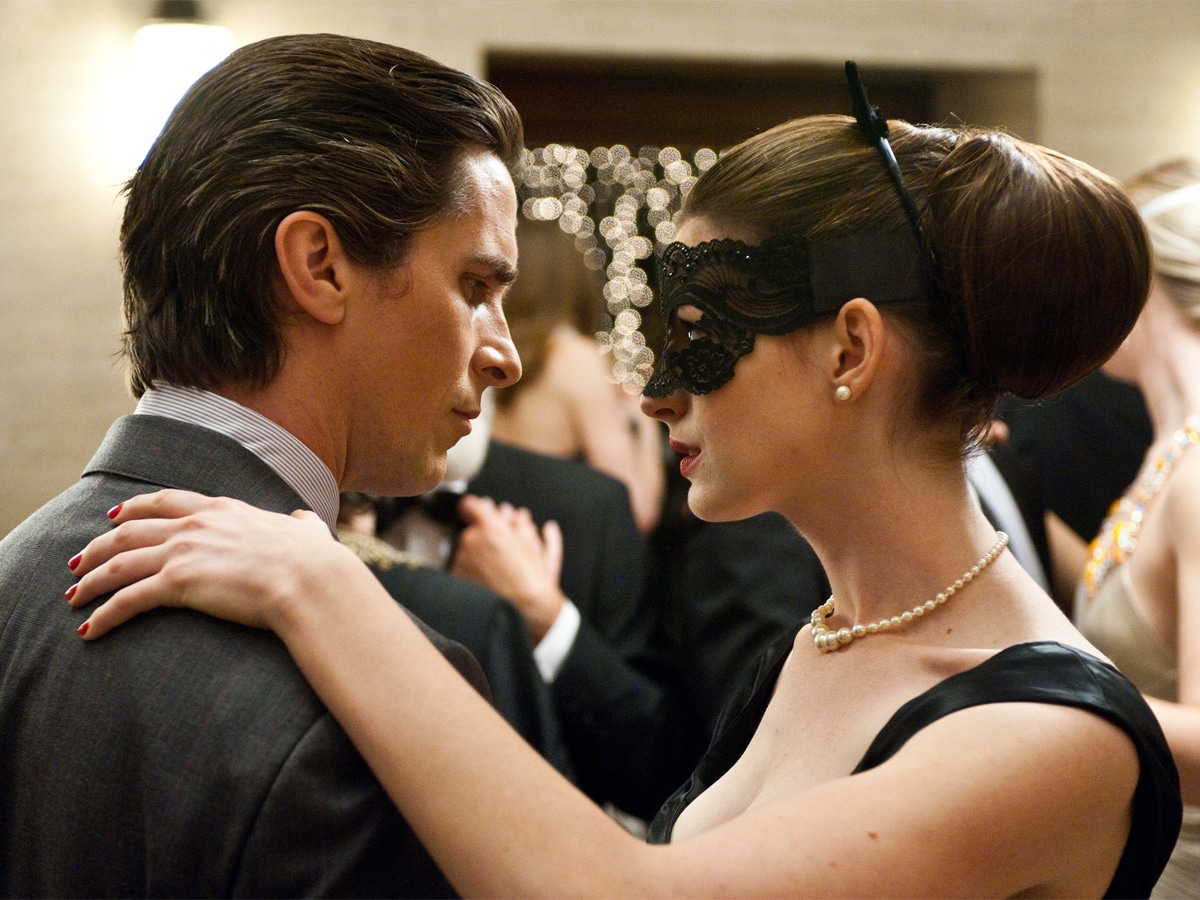 Christian Bale and Anne Hathaway in ‘The Dark Knight Rises’