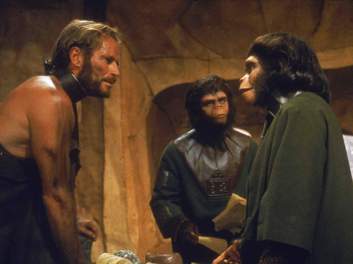 Charlton Heston, Kim Hunter, and Roddy McDowall in ‘Planet of The Apes’