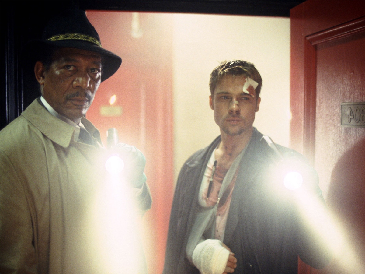 Brad Pitt and Morgan Freeman in ‘Se7en'