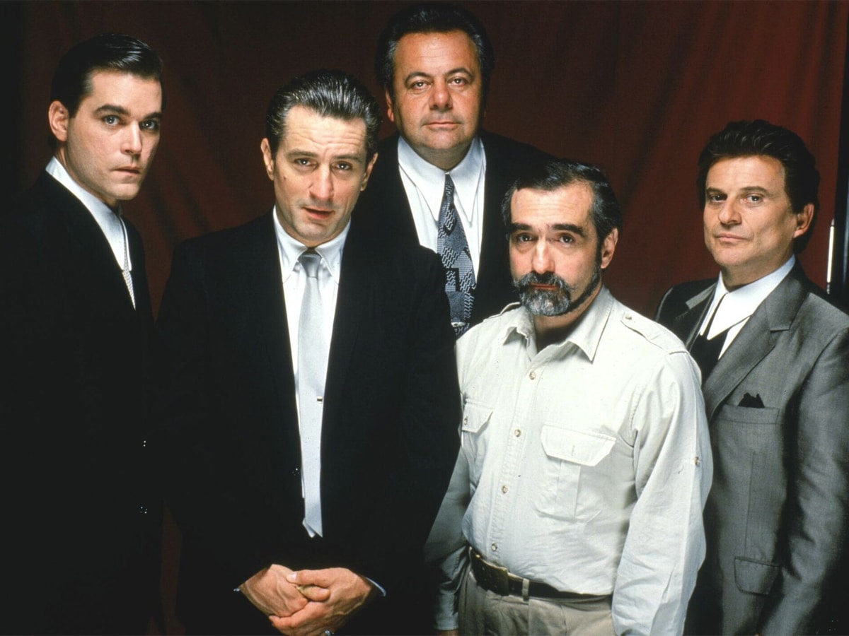 Robert De Niro, Martin Scorsese, Ray Liotta, Joe Pesci, and Paul Sorvino in ‘Goodfellas’