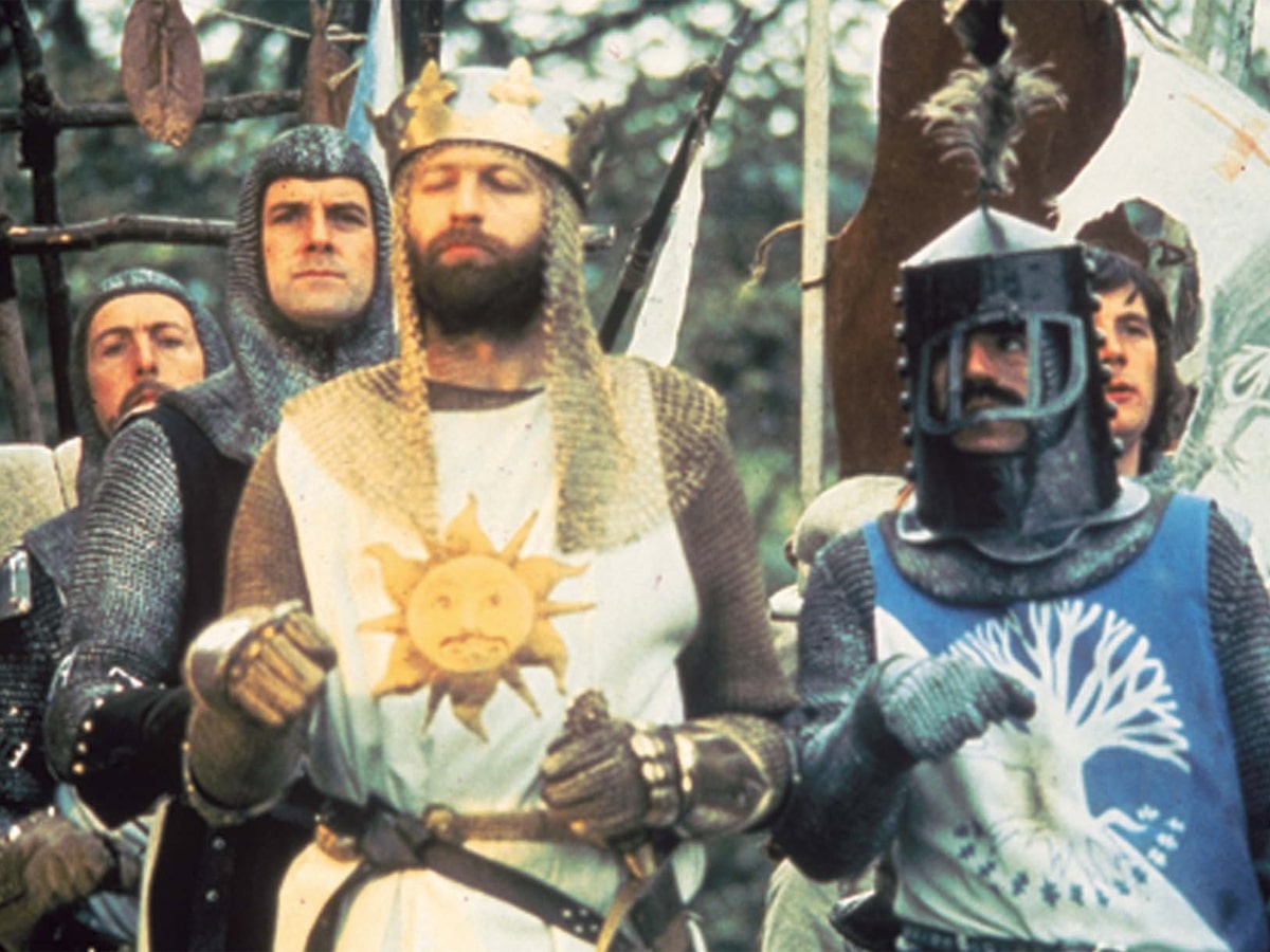 John Cleese, Graham Chapman, Eric Idle, Terry Jones, Michael Palin, and Monty Python in ‘Monty Python and the Holy Grail’