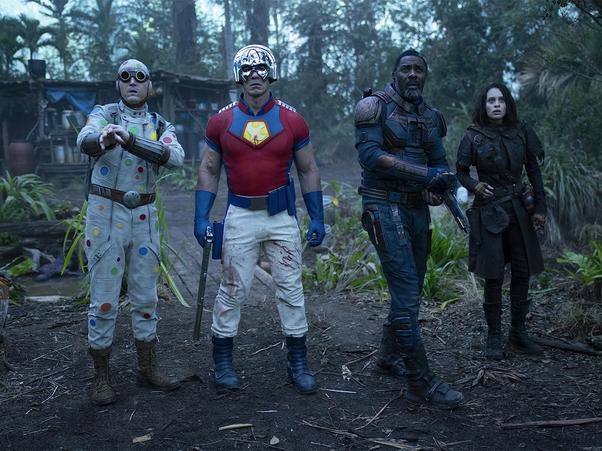 Idris Elba, John Cena, David Dastmalchian, and Daniela Melchior in ‘The Suicide Squad’