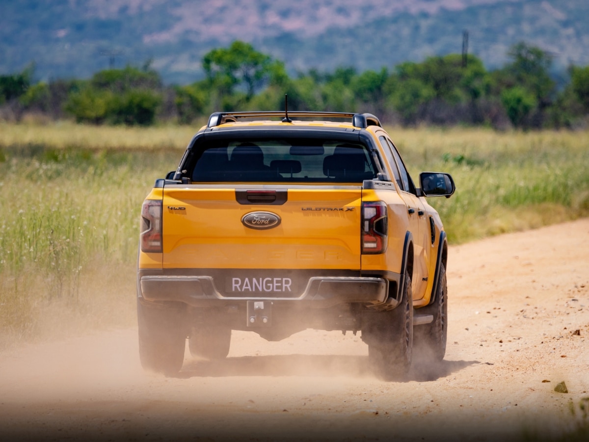 2024 ford ranger wildtrak x review driving from behind
