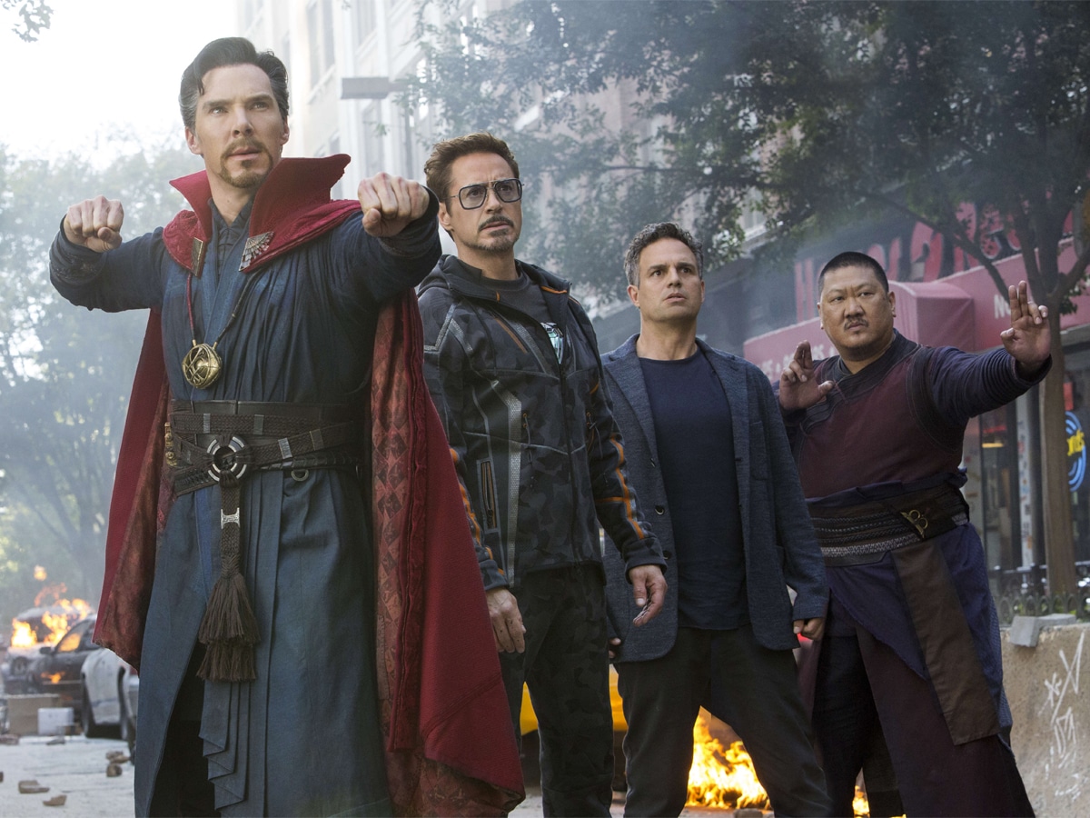 Benedict Cumberbatch, Robert Downey Jr., Mark Ruffalo, and Benedict Wong in ‘Avengers: Infinity War'