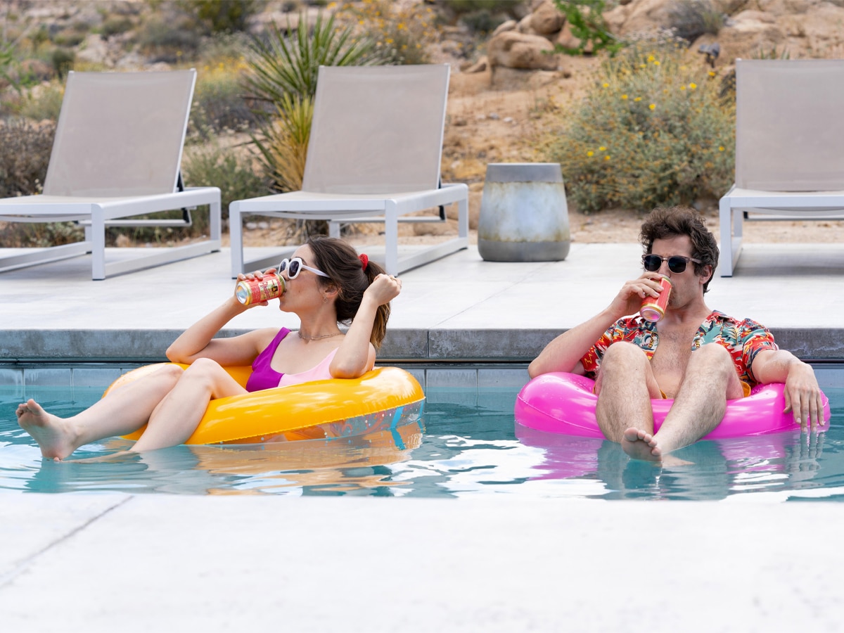 Andy Samberg and Cristin Milioti in ‘Palm Springs’