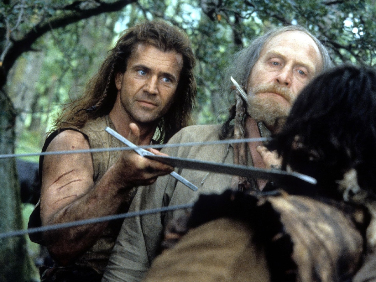 Mel Gibson and James Cosmo in ‘Braveheart’