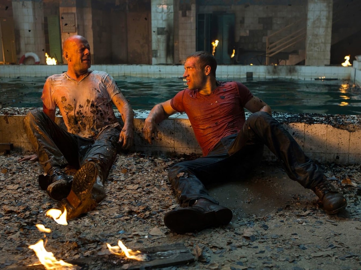 Bruce Willis and Jai Courtney in ‘A Good Day to Die Hard’