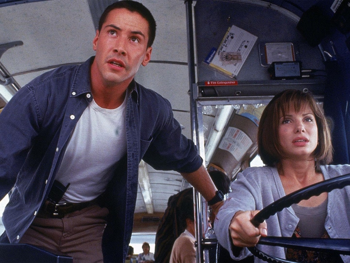 Keanu Reeves and Sandra Bullock in ‘Speed’