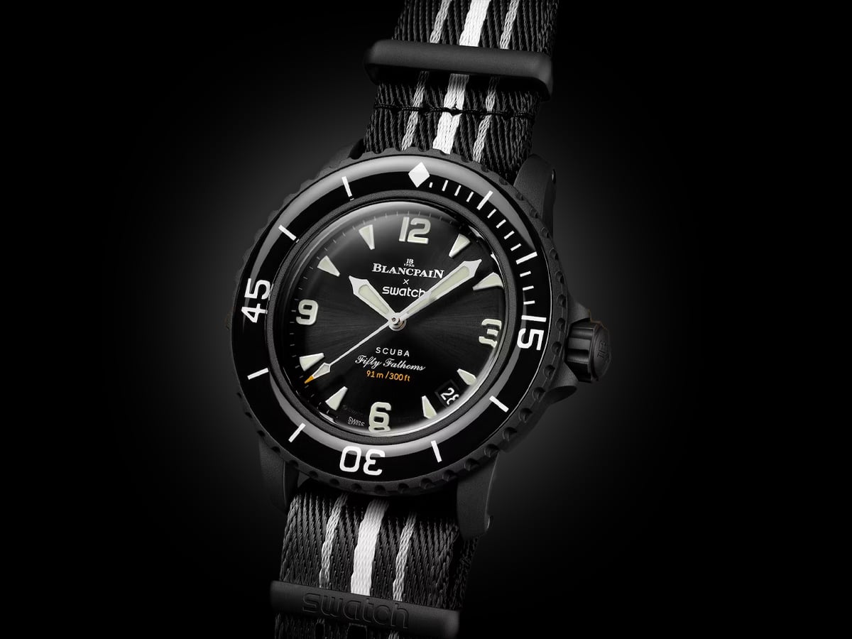 Blancpain x Swatch Take to the Moon with OCEAN OF STORMS Fifty Fathoms ...