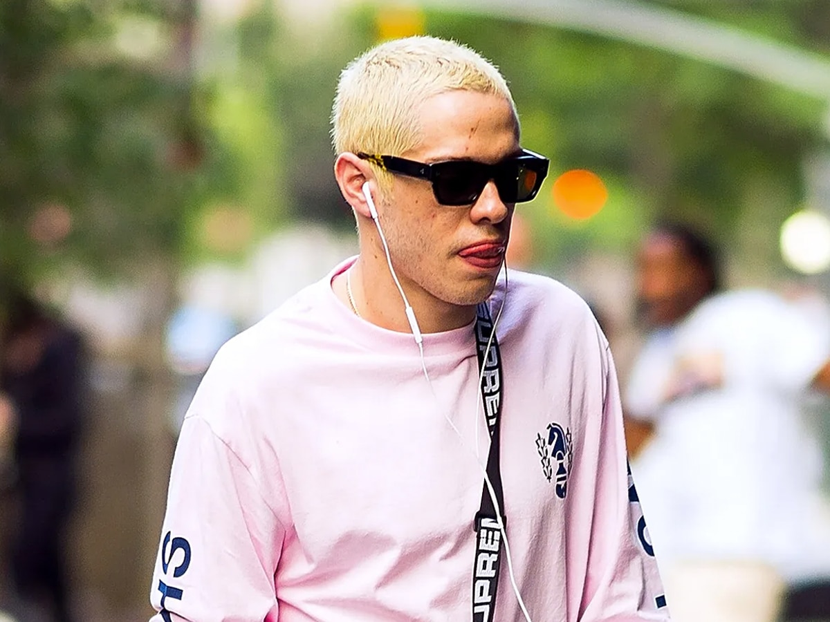 Pete Davidson with bleached hair