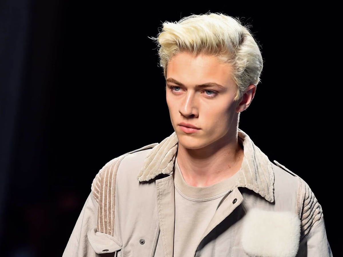 Lucky Blue Smith with bleached hair