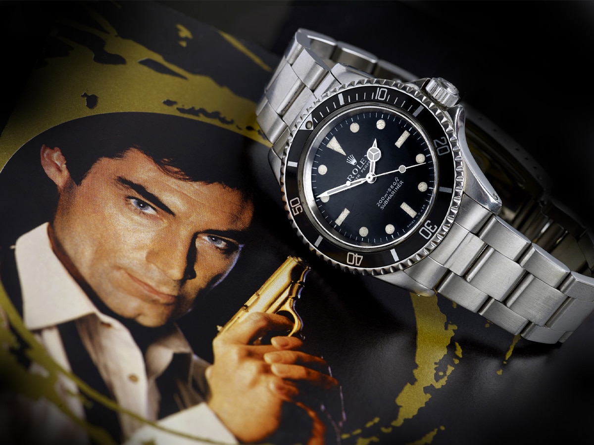 Edited image of Rolex Submariner Ref. 16610 on a James Bond poster