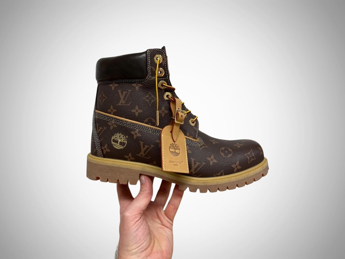 Louis vuitton x timberland gold in hand 2
