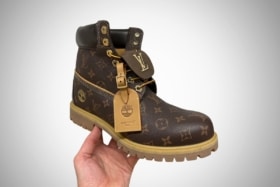 Louis vuitton x timberland gold in hand