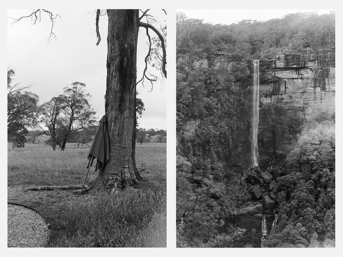 Our Moss Value stay (L) and nearby Fitzroy Falls (R) | Image: Nick Hall