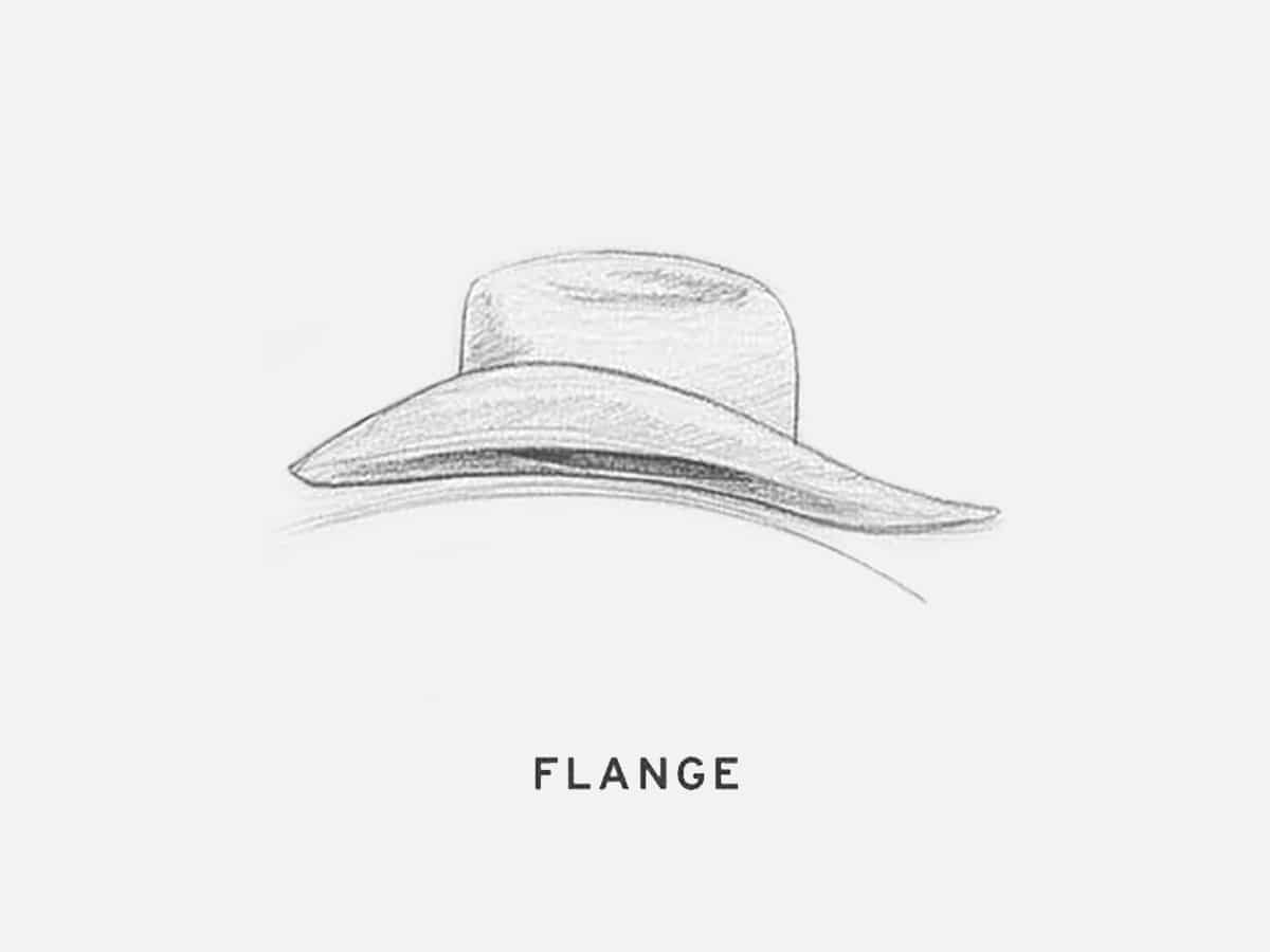 Flange of a hat illustration