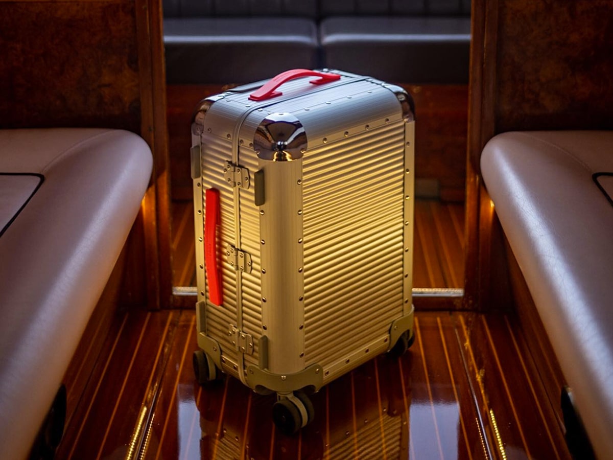 Fabbrica Pelletterie Milano aluminum luggage