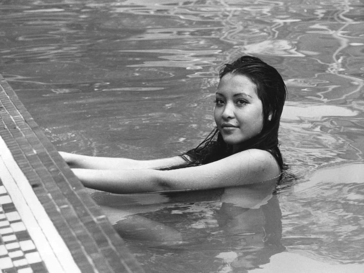 Francoise Therry in the pool
