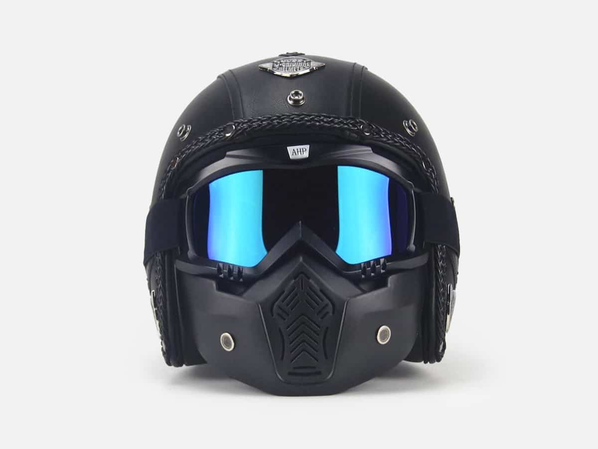 Product image of AUTOPDR Open Face Vintage with Goggles Mask