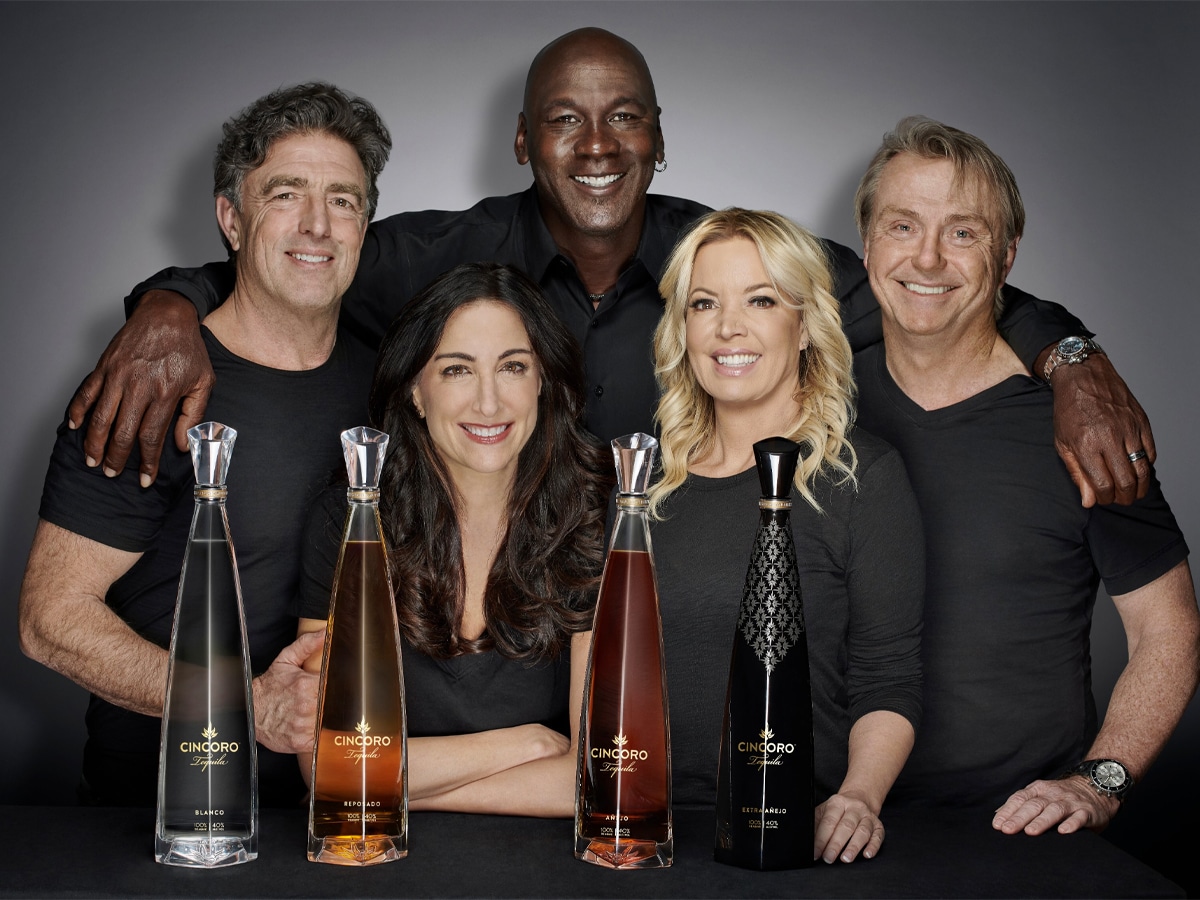 Michael Jordan and other NBA owners with Cincoro Tequila