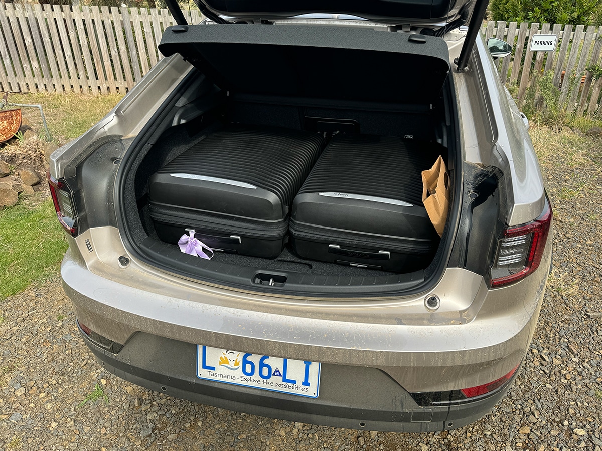 Good luggage space in the polestar 2