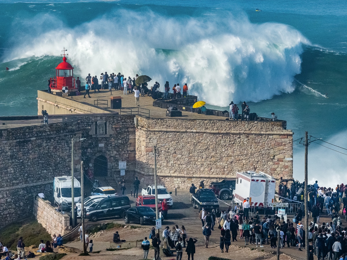 Big Wave Surfing at Nazaré, Portugal