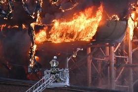 Liseberg amusement park engulfed in flames | Image: Bjorn LarssonRosvall/TT News Agency via Getty Images