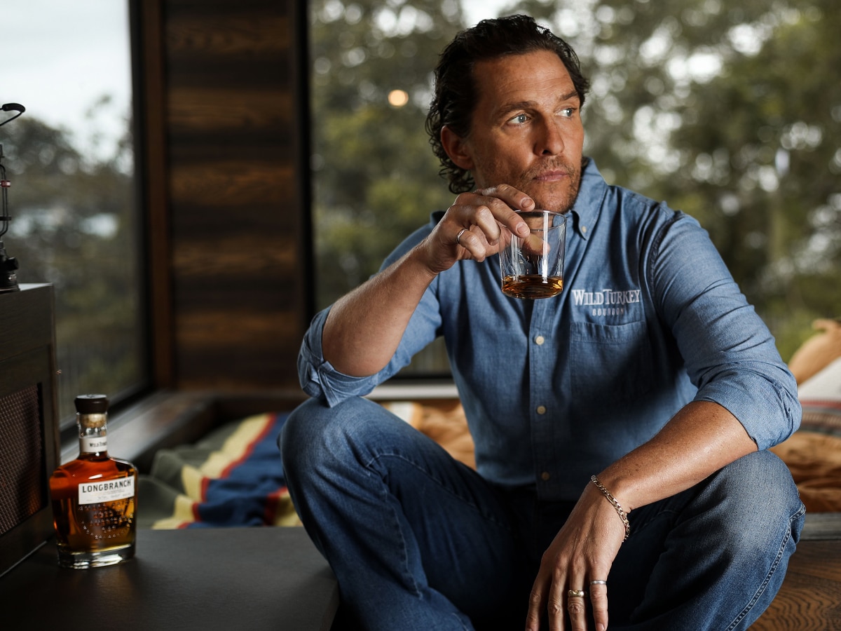 Matthew McConaughey with Wild Turkey Longbranch Bourbon
