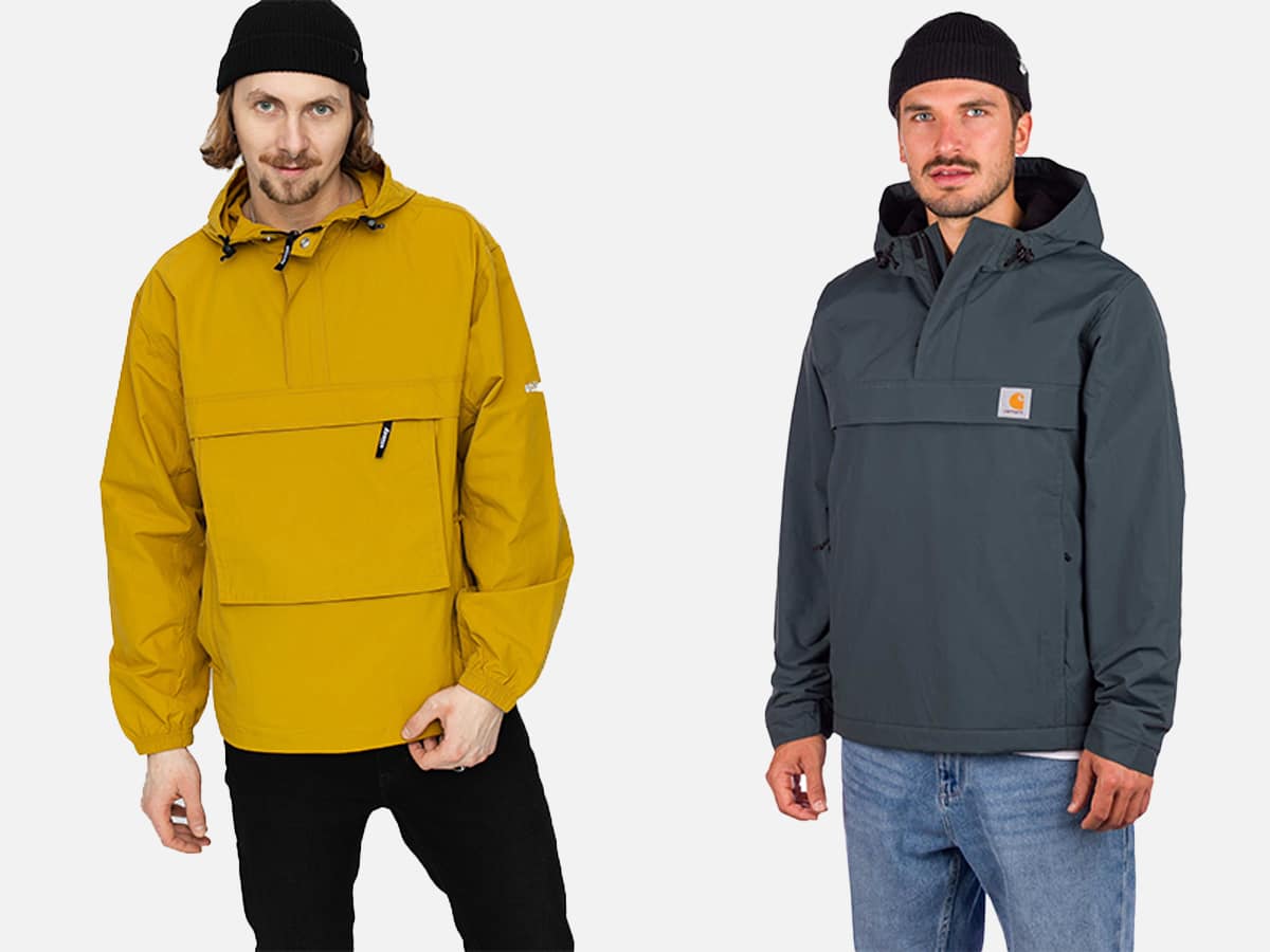 Male models in anoraks/pulovers