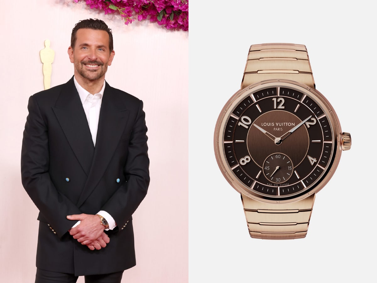 Bradley Cooper - Louis Vuitton Tambour at the 2024 Academy Awards | Image: Getty/Louis Vuitton