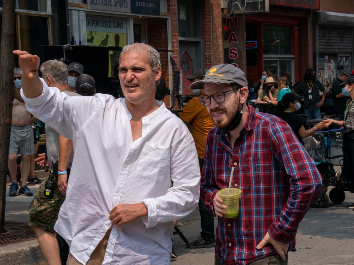 Joaquin Phoenix and Ari Aster on the set of 'Beau is Afraid' | Image: A24